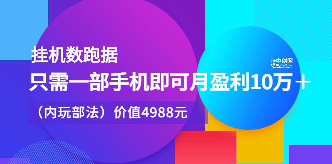 挂机跑数据，只需一部手机即可月盈利10万＋（内部玩法）-56课堂