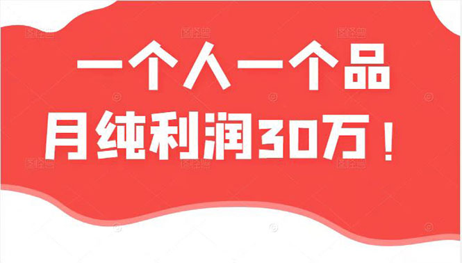 某公众号付费文章：一个人一个品月纯利润30万的蓝海电商经典案例！-56课堂