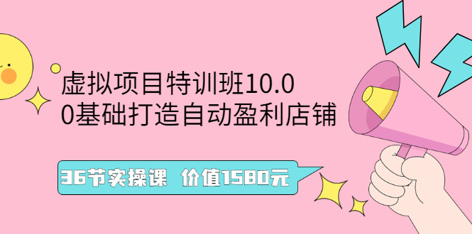 虚拟项目特训班10.0，0基础打造自动盈利店铺 36节实操课 -56课堂