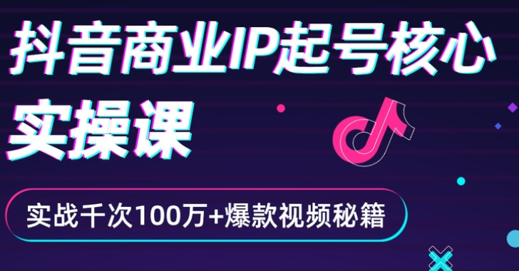 抖音爆款商业IP起号核心实操课：带你玩转算法，流量，内容，架构，变现-56课堂