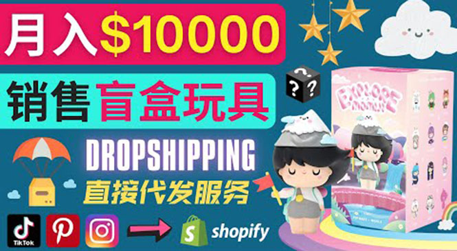 Dropshipping+ Shopify推广玩具盲盒赚钱：每单利润率30%, 月赚1万美元以上-56课堂