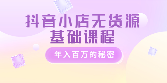 抖音小店无货源基础课程，年入百万的秘密（官网售价3980元）-56课堂