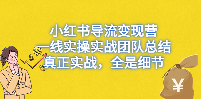 小红书导流变现营，一线实战团队总结，真正实战，全是细节，全平台适用-56课堂