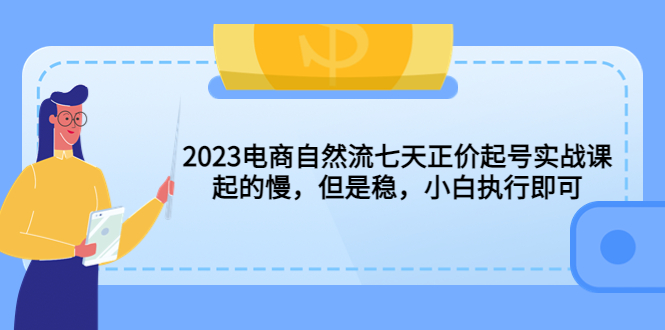 2023电商自然流七天正价起号实战课：起的慢，但是稳，小白执行即可！-56课堂