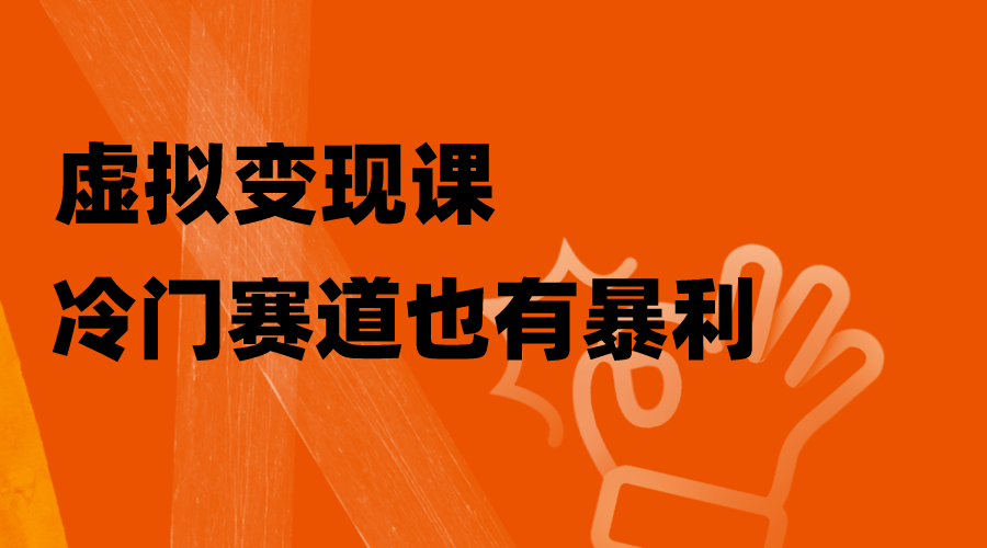 虚拟变现课，冷门赛道也有暴利，手把手教你玩转冷门私域-56课堂