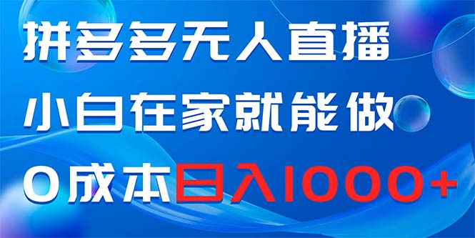 拼多多无人直播，小白在家就能做，0成本日入1000+-56课堂