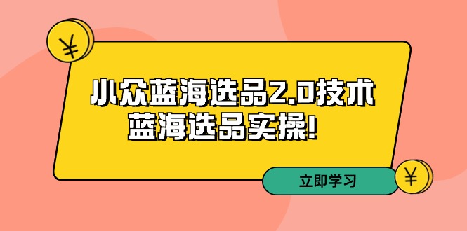 拼多多培训第33期：小众蓝海选品2.0技术-蓝海选品实操！-56课堂