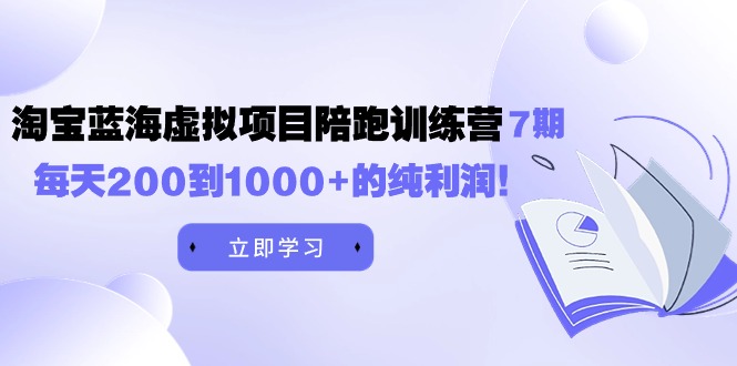 黄岛主《淘宝蓝海虚拟项目陪跑训练营7期》每天200到1000+的纯利润-56课堂