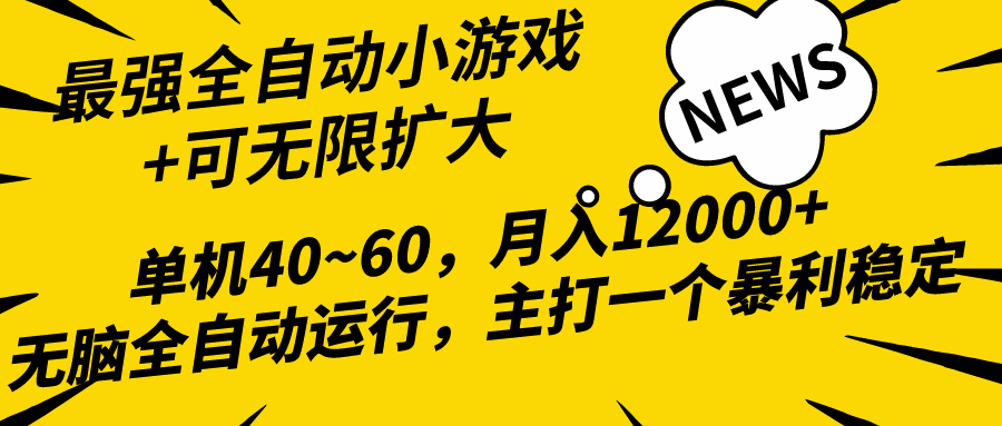 2024最新全网独家小游戏全自动，单机40~60,稳定躺赚，小白都能月入过万-56课堂