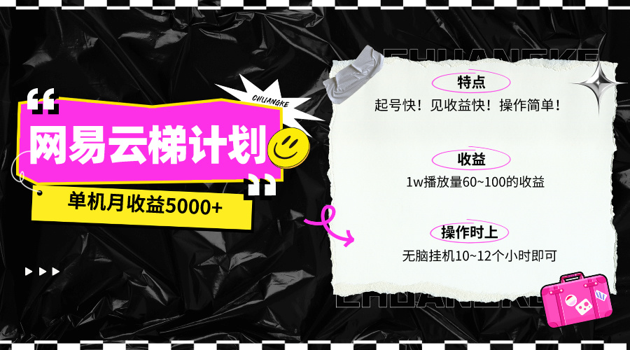 最新网易云梯计划网页版，单机月收益5000+！可放大操作-56课堂