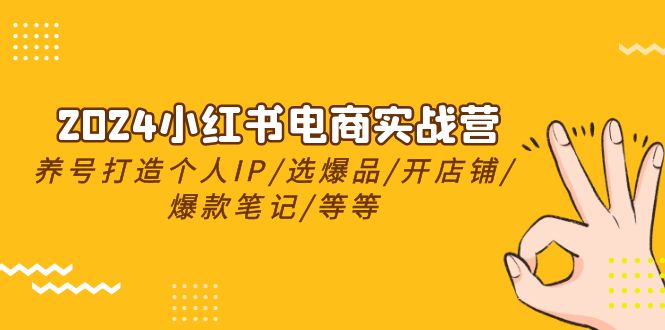 2024小红书电商实战营，养号打造IP/选爆品/开店铺/爆款笔记/等等（24节）-56课堂