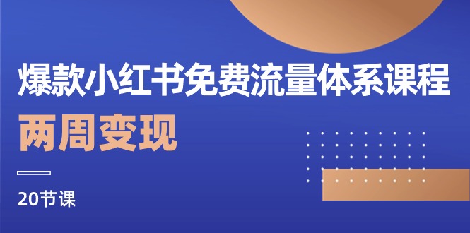 爆款小红书免费流量体系课程，两周变现（20节课）-56课堂