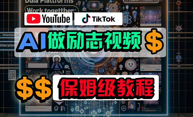 利用AI制作励志视频，在YouTube和TikTok赚钱，小白可做（附工具）-56课堂