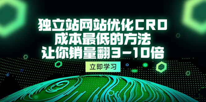 独立站网站优化CRO，成本最低的方法，让你销量翻3-10倍（5节课）-56课堂