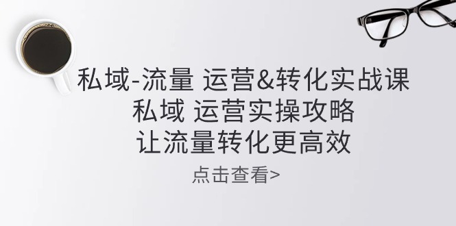 私域-流量 运营&转化实操课：私域 运营实操攻略 让流量转化更高效-56课堂