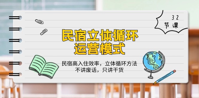 民宿 立体循环运营模式：民宿高入住效率，立体循环方法，只讲干货（32节）-56课堂